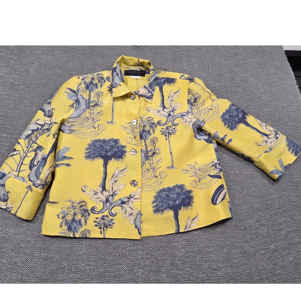 Jacket - Herve Benard Collection - Yellow, Blue, White - Silk - Toile - 12